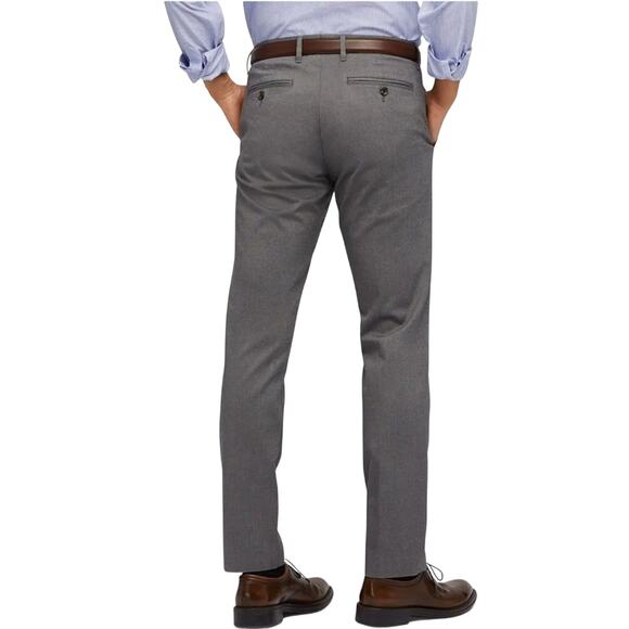 Bonobos Men’s Friday Flat Front Casual Dress Chino 100% Cotton Gray Pants 34 - Picture 5 of 15